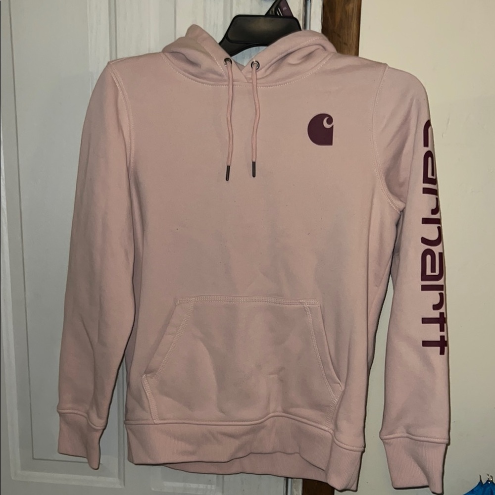 Carhartt Light Pink Hoodie with Logo